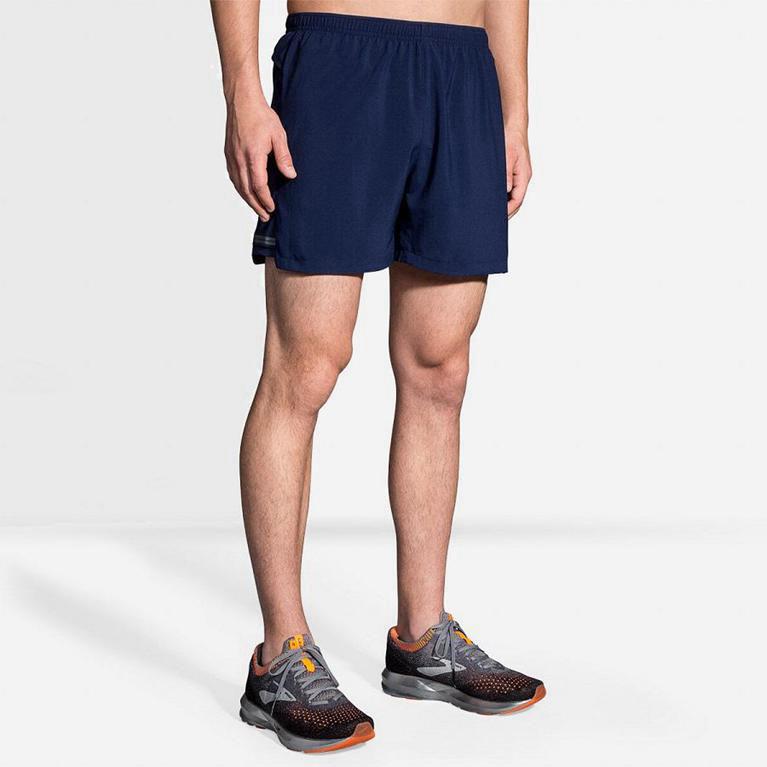 Brooks Men's Sherpa 5 Running Shorts Singapore - Blue (46317-MGJQ)